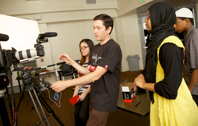 An image of youth representing Media Literacy through Media Making