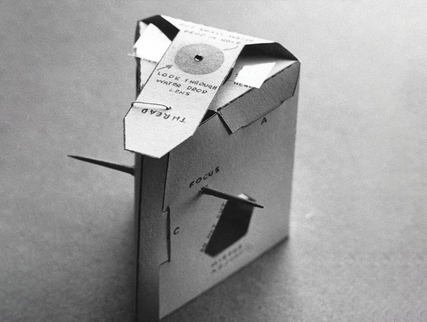 3D triangle-shaped cardboard model for an Africa science project.