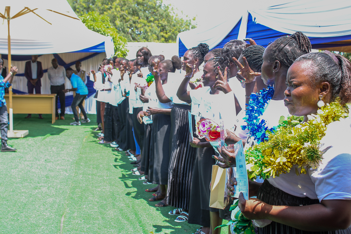 A photo of program graduates representing Community-Led Efforts Keep Youth Learning in Juba