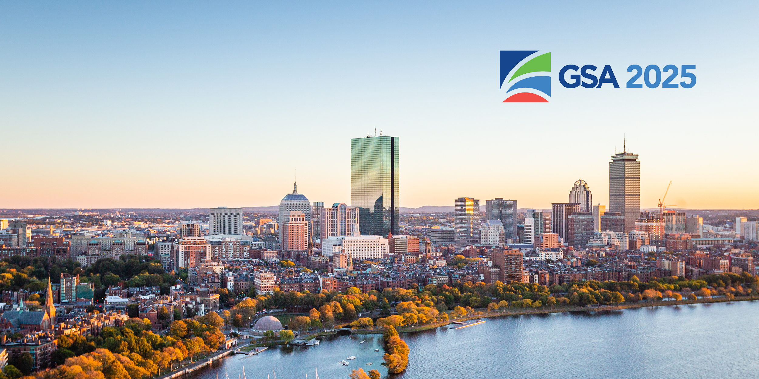 A photo of Boston skyline representing Connect with EDC at the GSA 2025 Annual Scientific Meeting